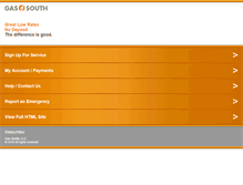 Tablet Screenshot of m.gas-south.com